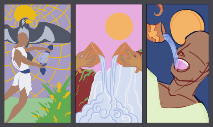 Today we're thumbnailing Temperance because I had so much fun with the Magician #tarot #tarotart