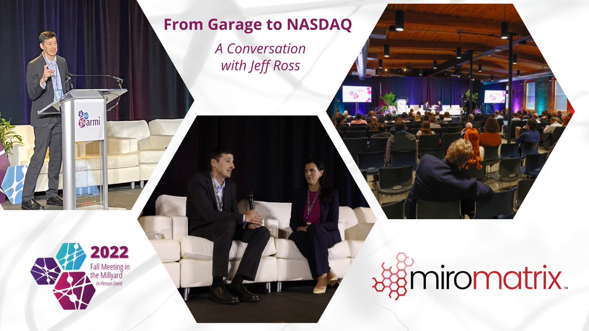 armi_usa's tweet photo. A great conversation between Jeff Ross, CEO at @MiromatrixMed and @armi_usa Chief Strategy Officer @stefanyshaheen on bioengineering human organs to eliminate the transplant waitlist!
#FallMITM22 #Biomanufacturing https://t.co/7xuTT4TLLk