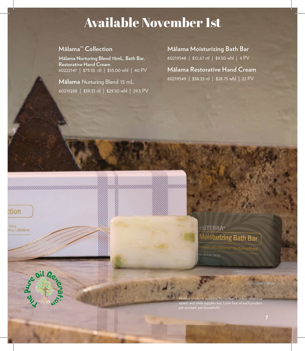 Pureoilgen's tweet photo. 🎄doTERRA 2022 Holiday Gift!!🎄 
Our NEW doTERRA Malama Collection. This collection can be purchased as a collection or individually.
If you have any questions click here: https://t.co/MFcIEdOh1p
#doterraessentialoil #pureoilgeneration #ichoosedoterra #holiday #gifts https://t.co/byAI0ynbLN