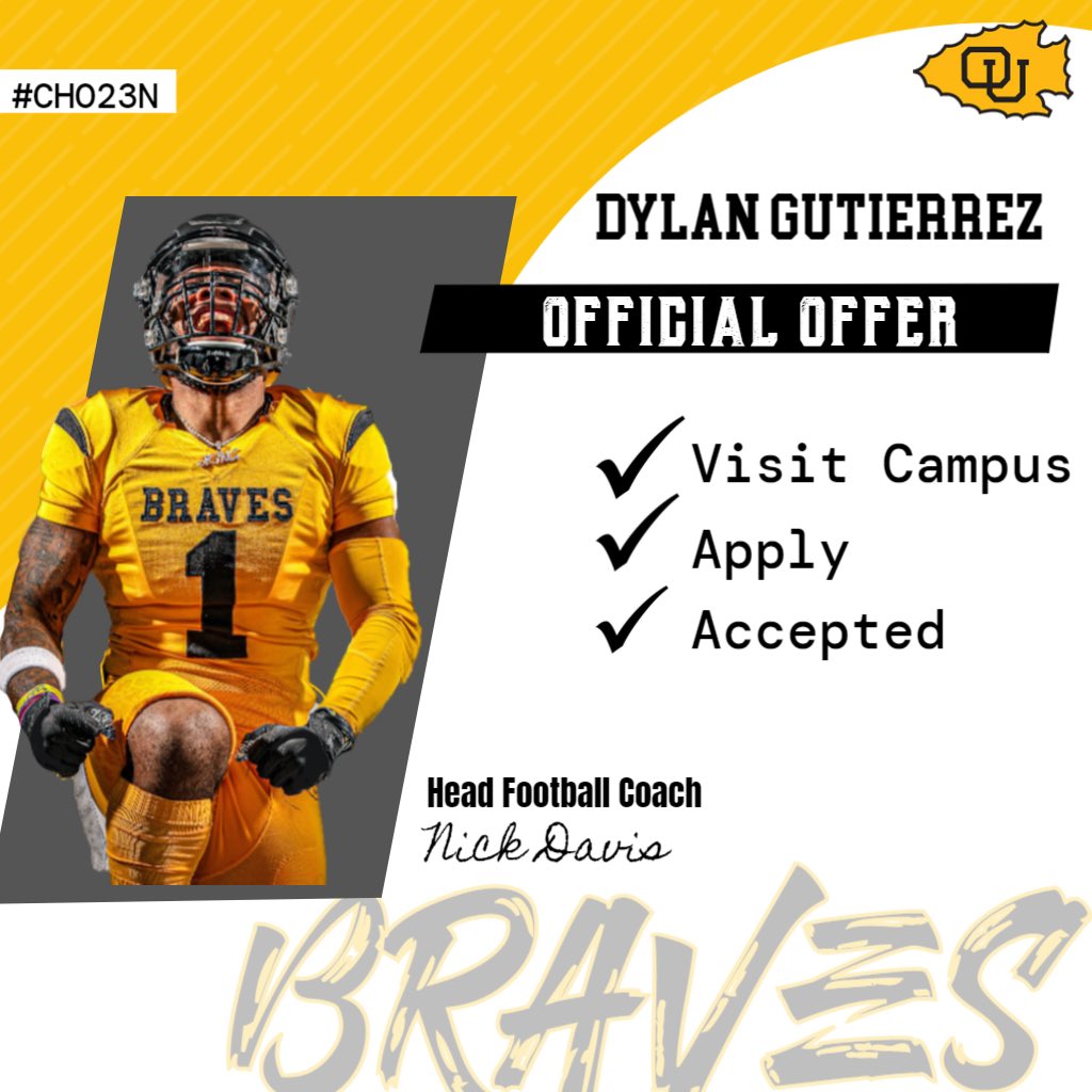 Thankful to receive an Official Offer to Ottawa University! Thank you coach @CoachHennes and @jacobgarcia91_ for the opportunity. @DamienFootball_ @CoachFuzz55 @QBFieldGenerals