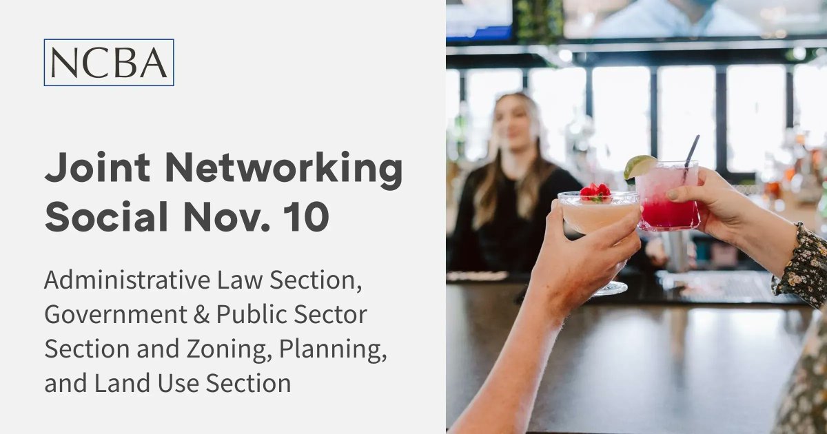Join us in Morrisville on Nov. 10 for a networking event with multiple NCBA Sections. Enjoy free drinks and appetizers courtesy of your Section at the first in-person social networking event in more than two years! 🥨🍻 RSVP today: buff.ly/3RTkjx7.