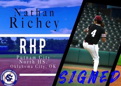 Now it’s official!  You have made your coaches, teammates, and family extremely proud. I know you will represent <a href="/SCUBaseball/">SCU Baseball</a> very well next year!!
@NateDion1317 <a href="/putnam_north/">Putnam City North Baseball</a>