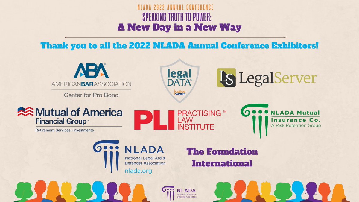 NLADA's tweet photo. Don’t forget to stop by this year's Exhibit Hall &amp; check out the amazing exhibitors- @NLADA Mutual Insurance Company, @MutualofAmerica @LegalServer #JusticeWorks, @ABACtrProBono @PractLawInst @NLADA Membership and #TheFoundationInternational. https://t.co/qtM3ZCxBYA