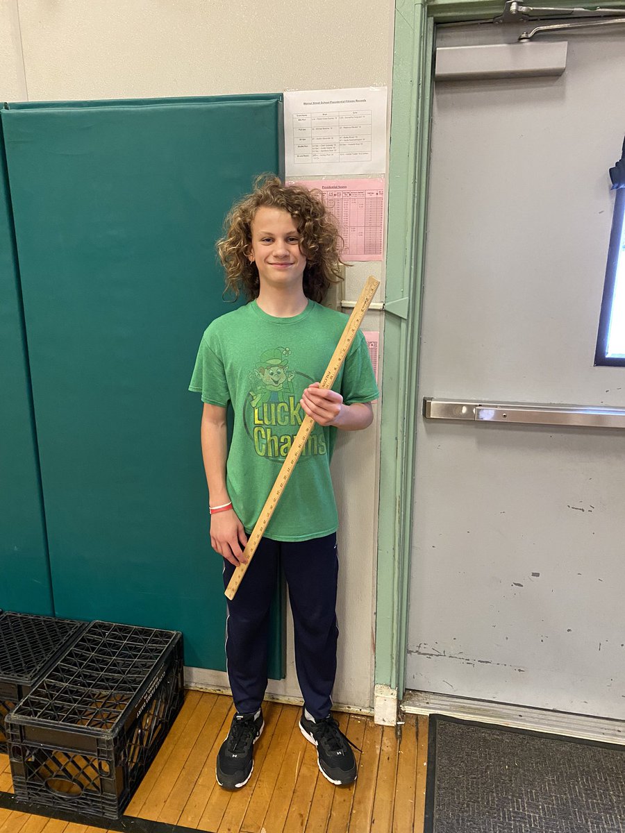 DelancoPhysEd's tweet photo. 2 in a row! Congratulations to Zachary Plum for breaking the Sit &amp; Reach record at 12 inches! He broke his own record of 11.5 from last year! @DelancoDragons @barrykid1 #NBAD https://t.co/aoXSaSD1tu