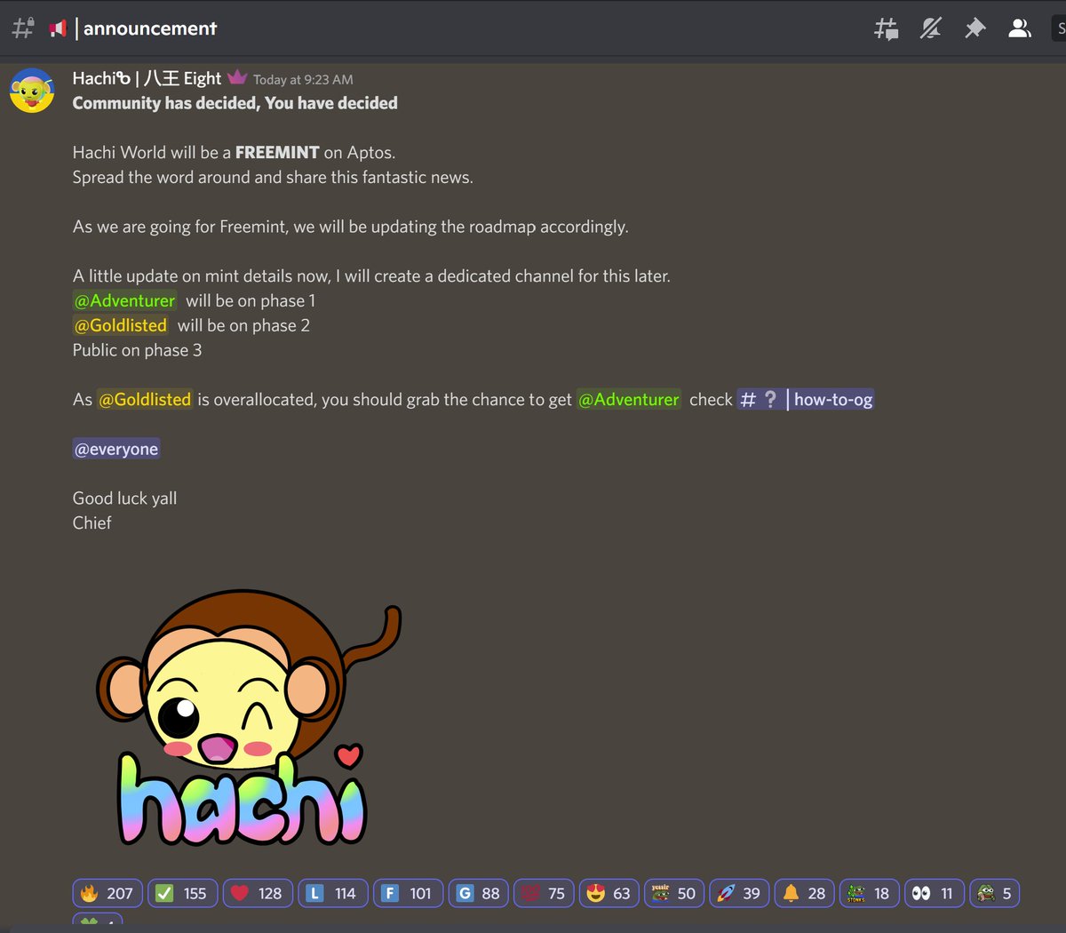 HachiDaoNft's tweet image. You're welcome. 😍

RT guys

#NFT 
#FreeMint 
#Freemintaptos 
#AptosLaunch