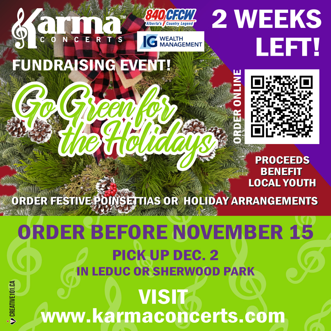 It's November! 😱 2 weeks left until your order has to be in for the holiday arrangements. Don't miss out! They make beautiful decor. Visit our website to order. bit.ly/3zCG5z1

#KarmaConcerts #bethekarma #thatskarmababy #karmakids #fundraiserfun #christmasflorals