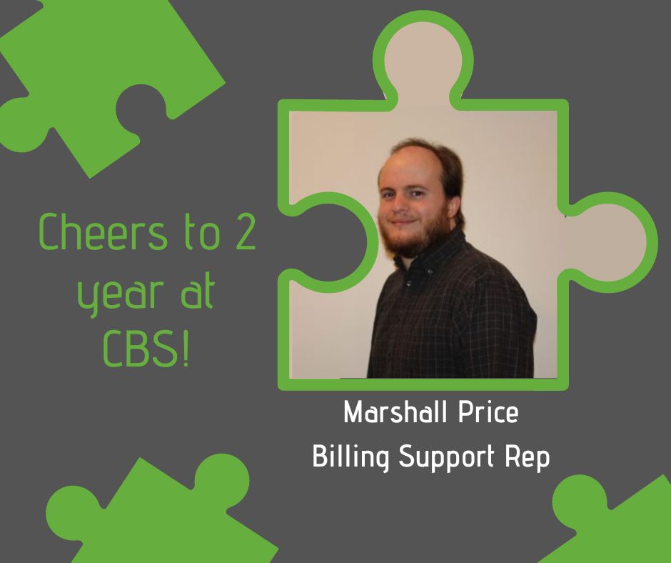 Two years and counting! Thanks for being a part of our CBS team! Happy anniversary Marshall. Enjoy your day off!