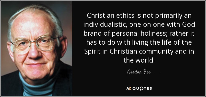 AaronSepulvedaC's tweet photo. Rest In Peace #GordonFee
2 quotes in his honor
"It is far easier to be a Christian in isolation than it is to live out one’s faith in the context of all those other imperfect people who make up God’s church."
Gordon D. Fee,✝️
“Paul, the Spirit, & the People of God” https://t.co/se8dpOecQF