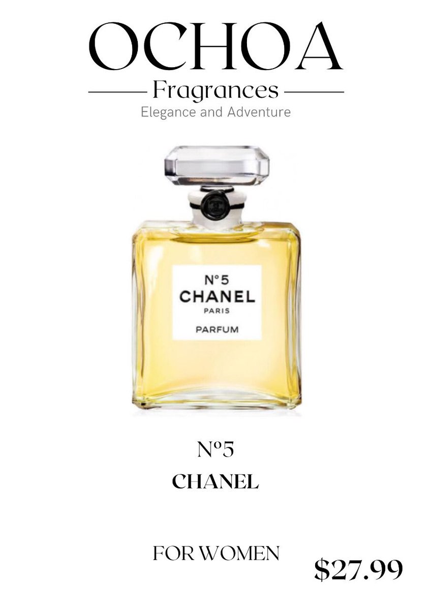 OCHOAFragrances's tweet photo. SABEMOS QUE TE GUSTA DEJAR HUELLAS AL CAMINAR✨

Es por eso que hoy te presentamos la fragancia #N5 de reconocida celebridad #CocoChanel, la cual cautivará las miradas de todos al verte pasar💃🏻; su extravagante y delicado aroma te hará lucir como una #Dama con estilo y serenidad. https://t.co/BjkLAwm2CB