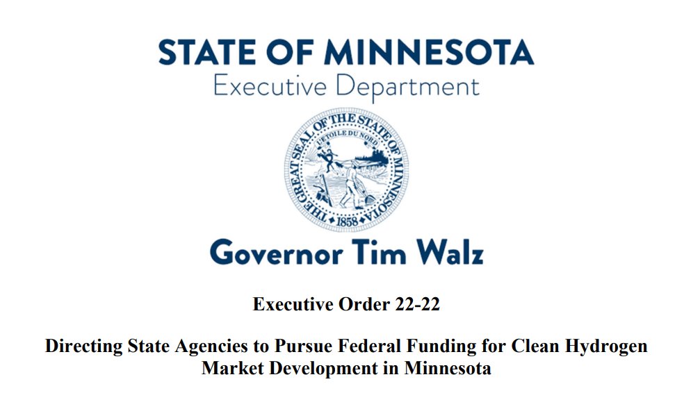 We're #UMNProud to be part of <a href="/GovTimWalz/">Governor Tim Walz</a> Executive Order: "Development of #hydrogen markets in MN would build on successes such as those seen at the WCROC, which has been a global leader in the development of unique production pathways for using renewable #wind #energy.."<a href="/UMNews/">University of Minnesota</a>
