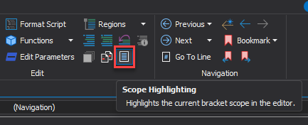 SAPIENTech's tweet image. #PowerShellStudio script editing tip:

With Scope Highlighting enabled you can visually determine the scope you are currently editing, without having to scroll or leave the line you are editing.

👉 Home &amp;gt; Edit &amp;gt; Scope Highlighting
 
#SAPIENTech #powershell #scripting #DidYouKnow