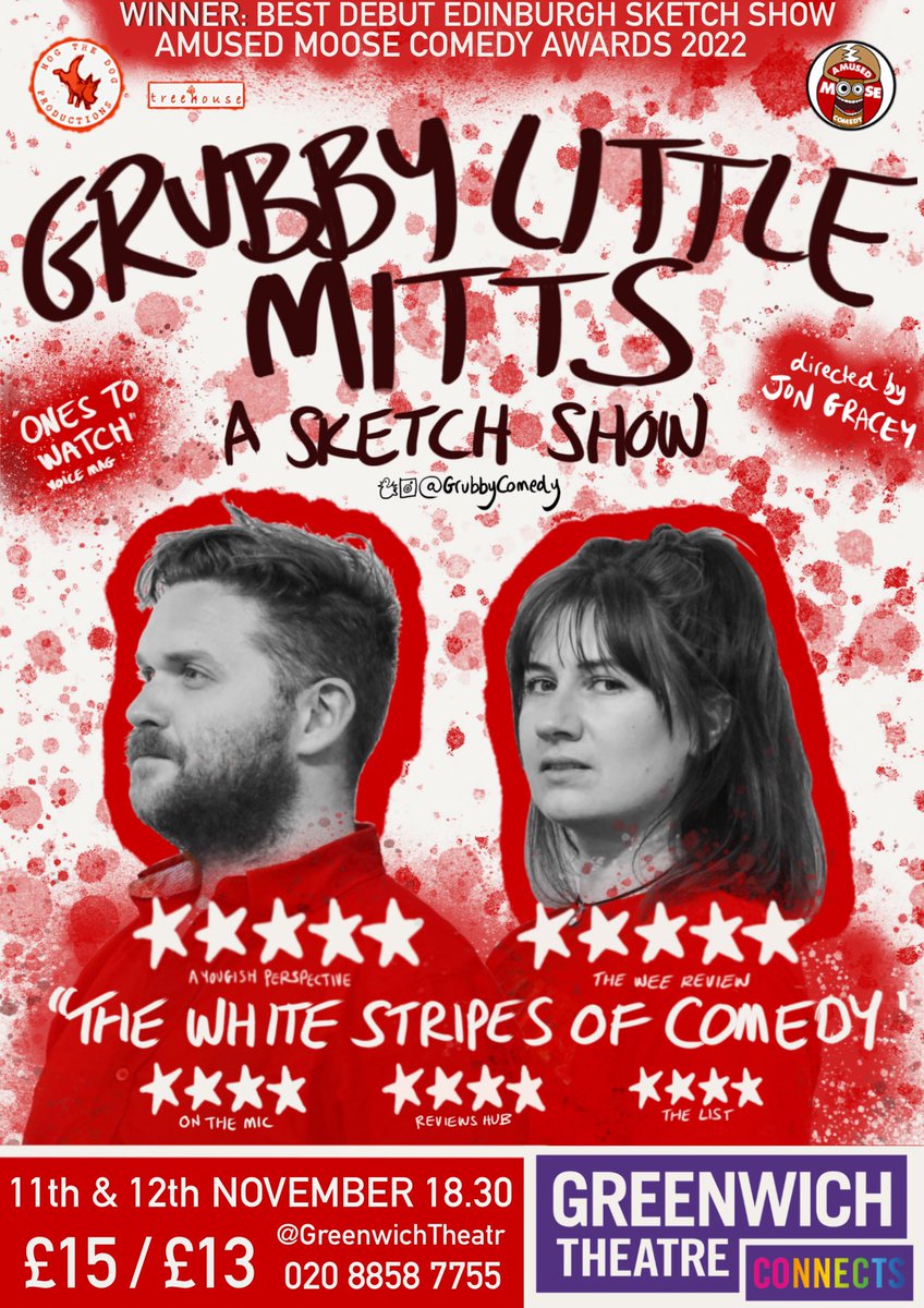 POSTER 🚨 

GRUBBS 🚨 

GREENWICH 🚨 

BOOK ➡️ greenwichtheatre.org.uk/events/grubby-…

#whatsonstage #fringetheatre #londoncomedy #comedyclub #sketchcomedy #edfringe22