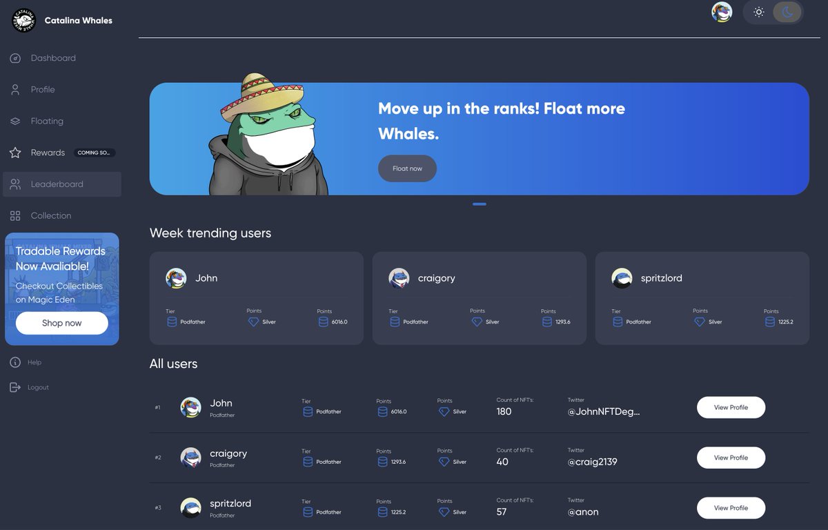 I really like @catalinawhales. Still hold 180.💎
They made mistakes and floor price is down BUT team continues to build and community is strong.🐋
I am excited to see what they will deliver regarding their gamified reward system and entertainment IP in the future.🤝
POW POW!🔥🐳