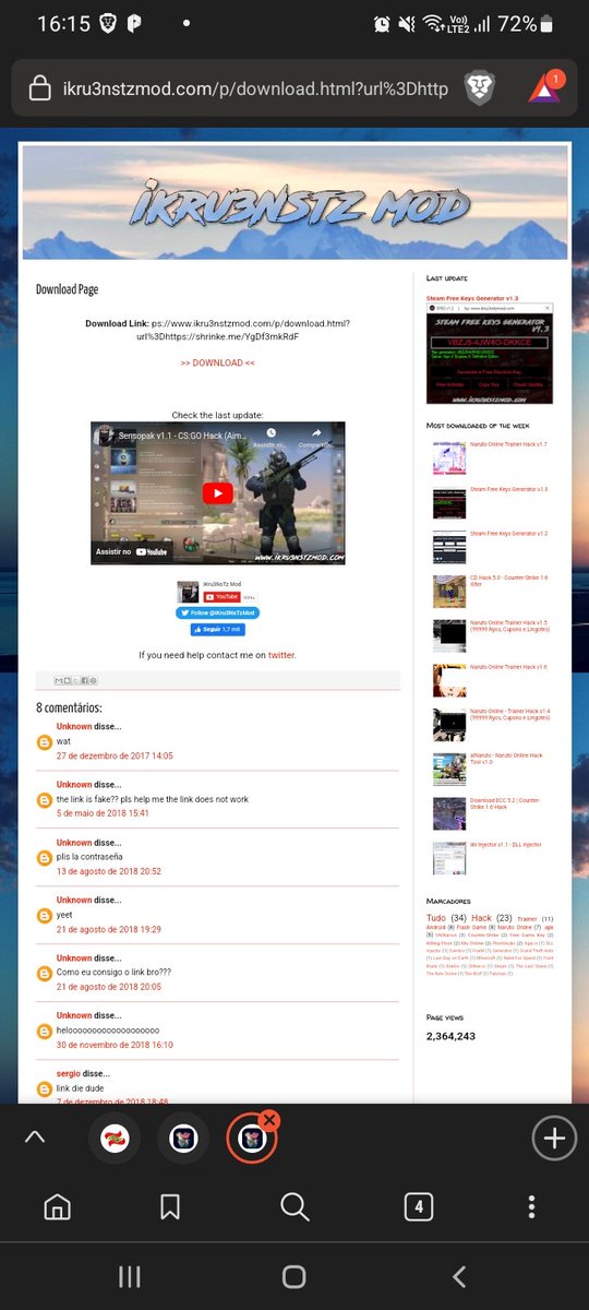 iKru3NsTzMod's tweet photo. @mosuolini Yes, probably, I tried it on my cell phone and The same thing happens, and on the computer no, I'll try to fix it, can you open your dm for me to send you the link? https://t.co/NFnYhlF5pt