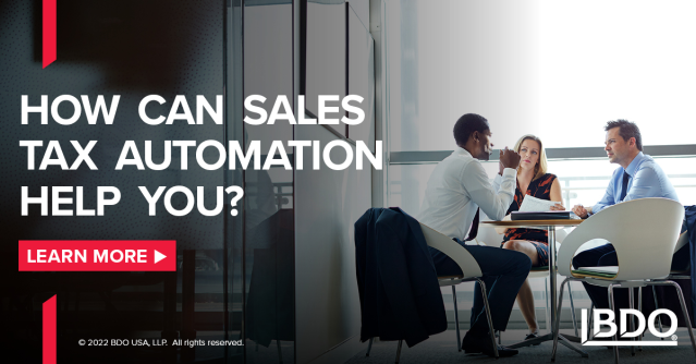 DavidJNeighbors's tweet photo. For companies with customers across the U.S., a manual approach to sales tax reporting and compliance is not viable. Automating your sales tax function will allow you to focus resources on more value-added activities. Learn more (via @BDO_USA_Tax): https://t.co/80f2CmYbkr https://t.co/1XCc5wI5oD