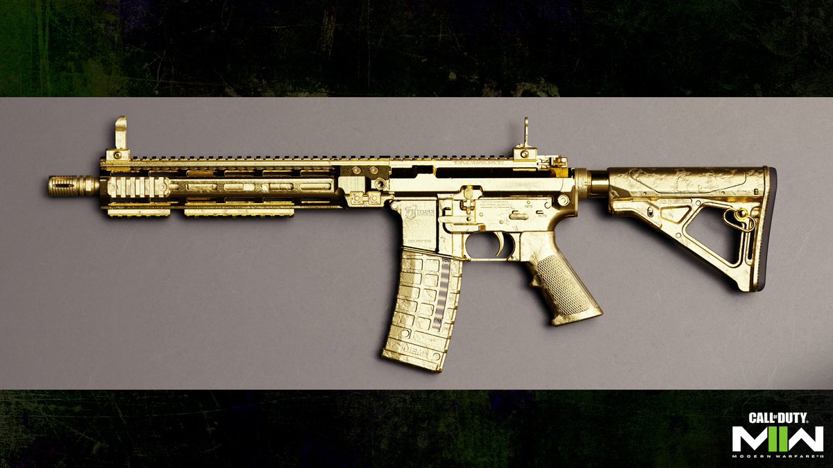 charlieINTEL's tweet photo. The Call of Duty blog has updated to provide newer images of the Mastery Camos for #MWII. 

In order:
- Gold
- Platinum 
- Polyatomic
- Orion https://t.co/yz2ffaykPw