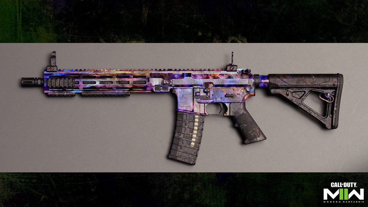 charlieINTEL's tweet photo. The Call of Duty blog has updated to provide newer images of the Mastery Camos for #MWII. 

In order:
- Gold
- Platinum 
- Polyatomic
- Orion https://t.co/yz2ffaykPw