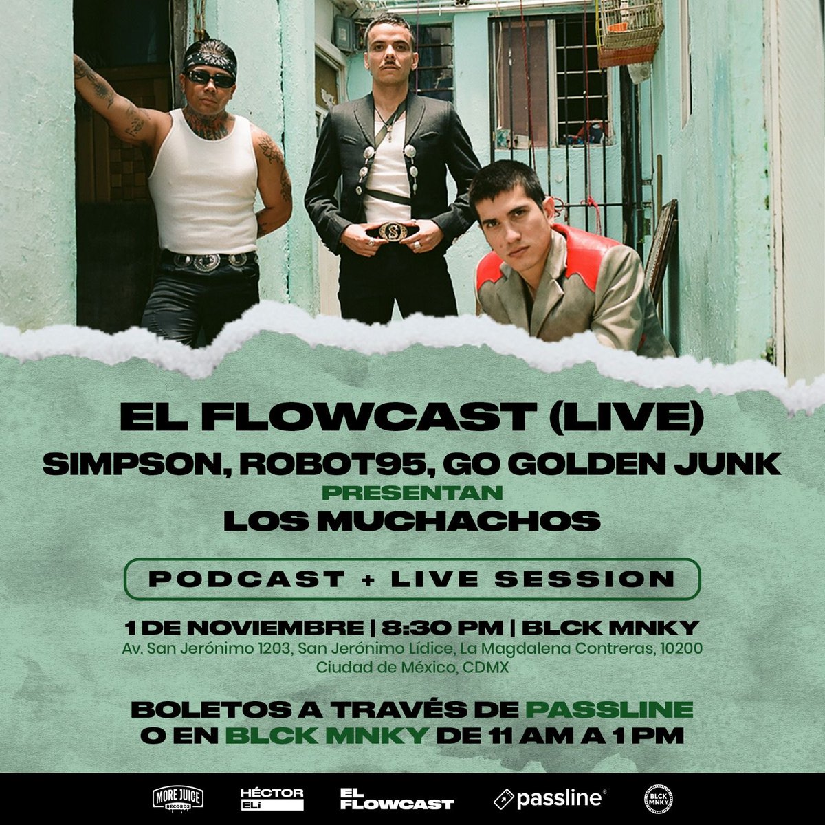 🚨ANUNCIO🚨 Les presento la primera edición de El Flowcast (LIVE), una experiencia única en la que van a poder disfrutar de la grabación del podcast, participar como parte del mismo y escuchar en vivo canciones inéditas de sus artistas favoritos.
Pases -> bit.ly/3FjFGVD
