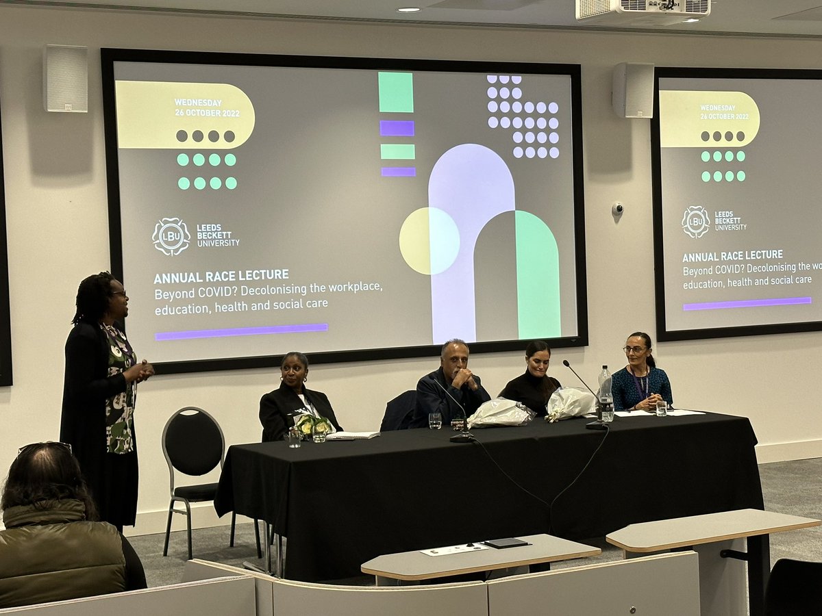 Fabulous Race Lecture <a href="/leedsbeckett/">Leeds Beckett</a> from Race Forum &amp; <a href="/ResearchCRED/">Centre for Race, Education and Decoloniality</a> with <a href="/MariaJMaynard/">Maria Maynard</a> @LanderVini <a href="/RachelCBoyle1/">Rachel C. Boyle</a> and Carole Gentles and  Arfan Hanif
