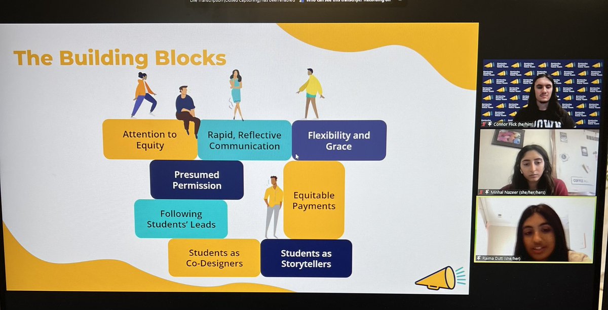 DrFCSmith's tweet photo. Key building blocks from the @KYStuVoiceTeam for impacting outcomes for youth across KY and nationwide! #ncfl2022 https://t.co/3CMxTibyeZ