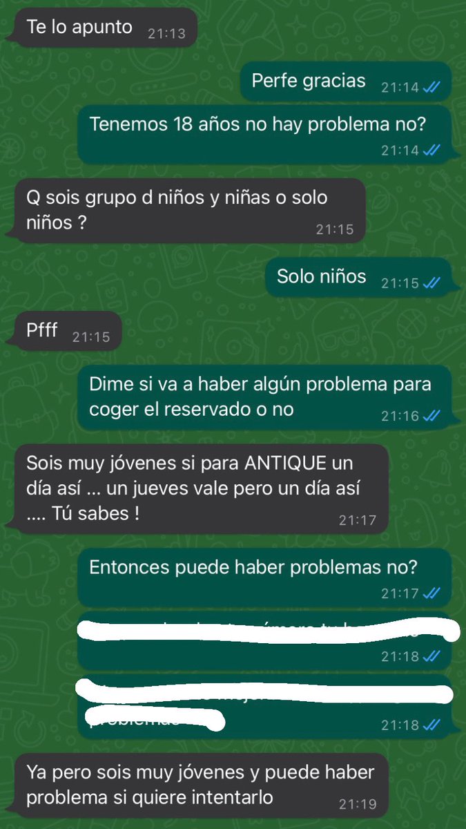 alvaroomn7's tweet photo. Nos dicen que nos pueden poner problemas en puerta porque tenemos 18 años y vamos solo tíos, que si fuéramos con niñas pues nos dejarían entrar. La noche sevillana… @AntiqueTheatro https://t.co/YWa5VqdA0J