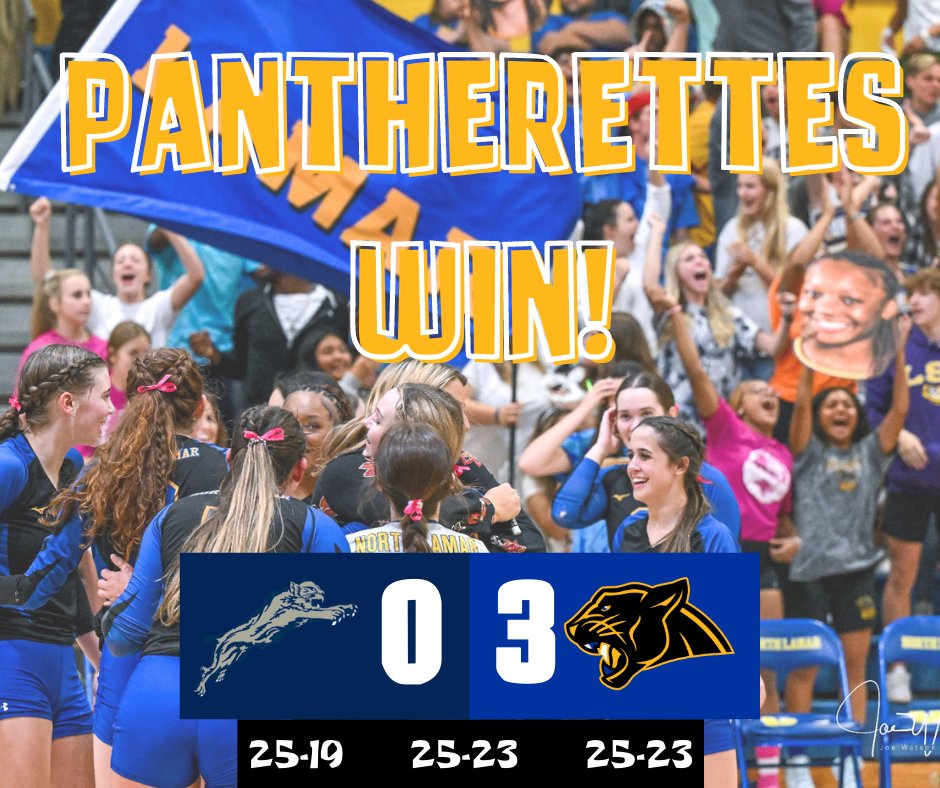 Last night, our Pantherettes played the Lady Wildcats and won in 3 sets!  Come cheer our girls on FRIDAY as they play against Pleasant Grove in Avery, TX for the #1 spot in playoffs!