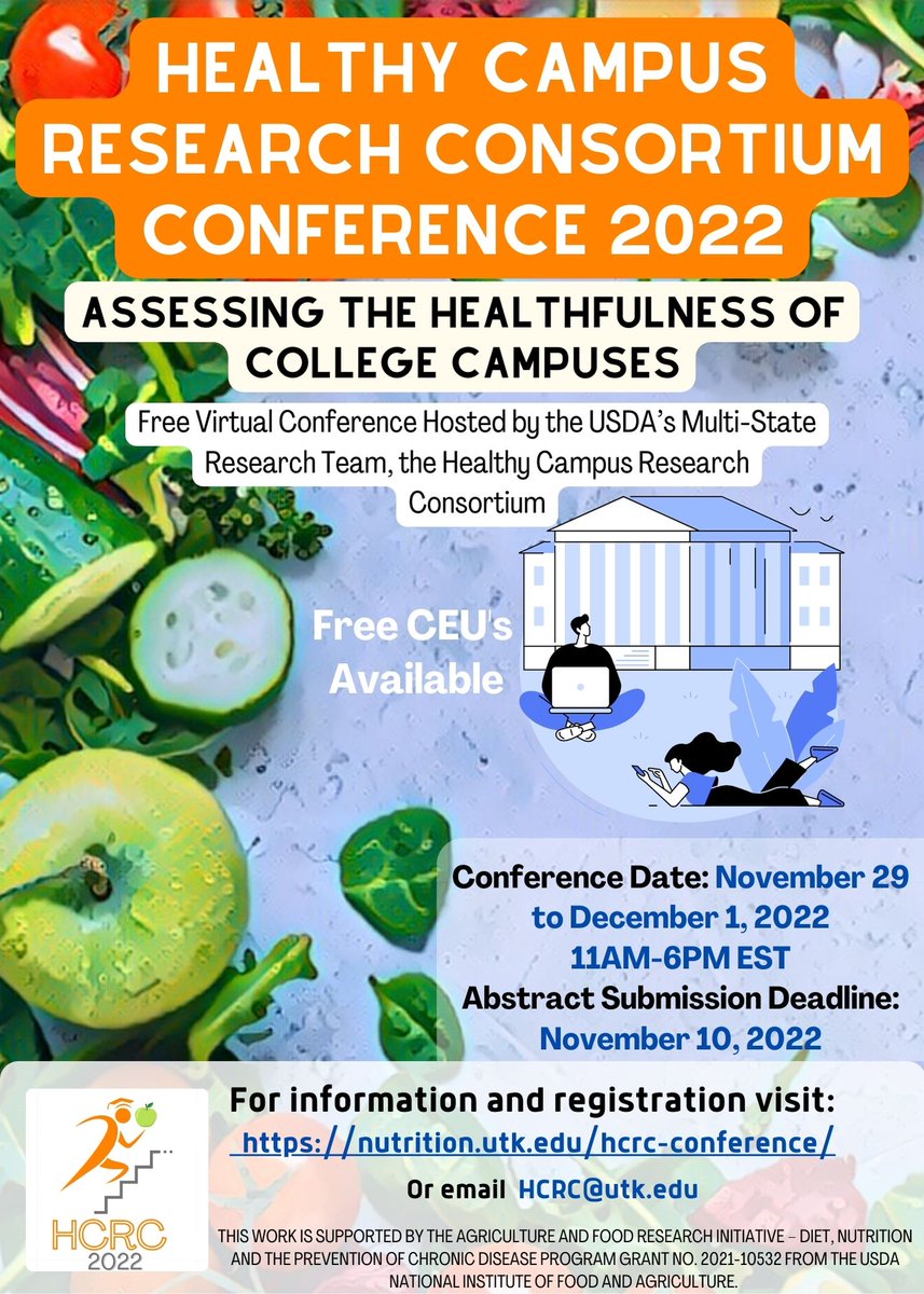 Join us for our FREE conference! Abstracts due 11/10 #hcrc2022