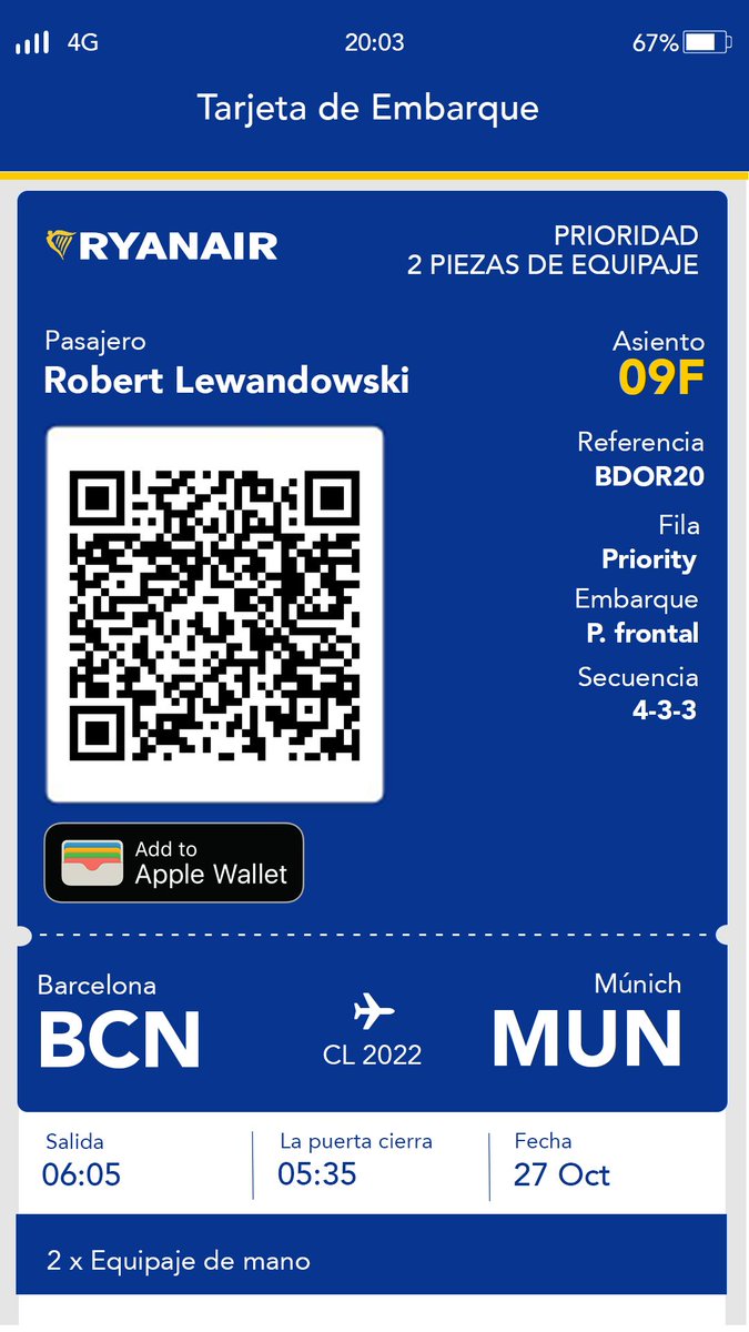 Check-in temprano Lewy?