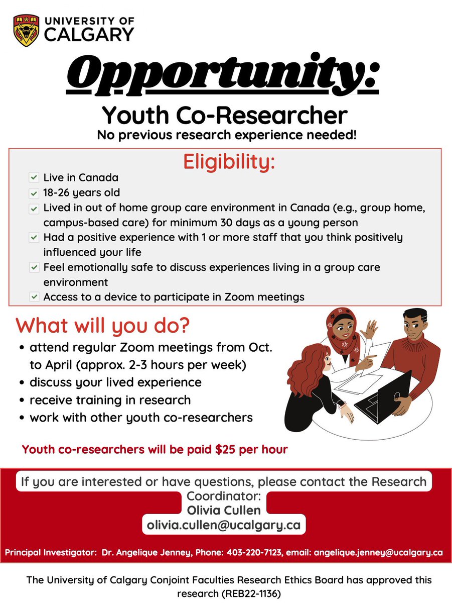 om_cullen's tweet photo. Research opportunity for young people (18-26) across Canada with experiences in out of home care. Please reach out if you are interested or have any questions and please share if you can! #Mentalhealth #youthmentalhealth #canadianyouth #youth #research https://t.co/z2CDObjcXV