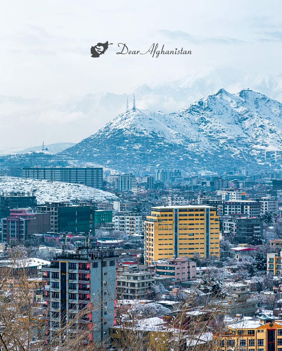 Snowy weather photo of beautiful Kabul, which is called the heart of the whole world, is a very interesting photo