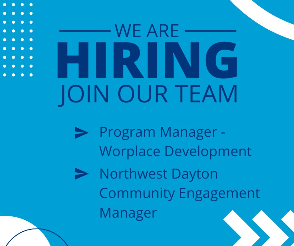 JOIN OUR TEAM!
NCCJ is looking to fill two exciting positions with individuals passionate about advancing DEI.
We are currently hiring a full-time Program Manager for our Workplace Development team and a part-time Northwest Dayton Community Engagement Manager. DM us to learn more