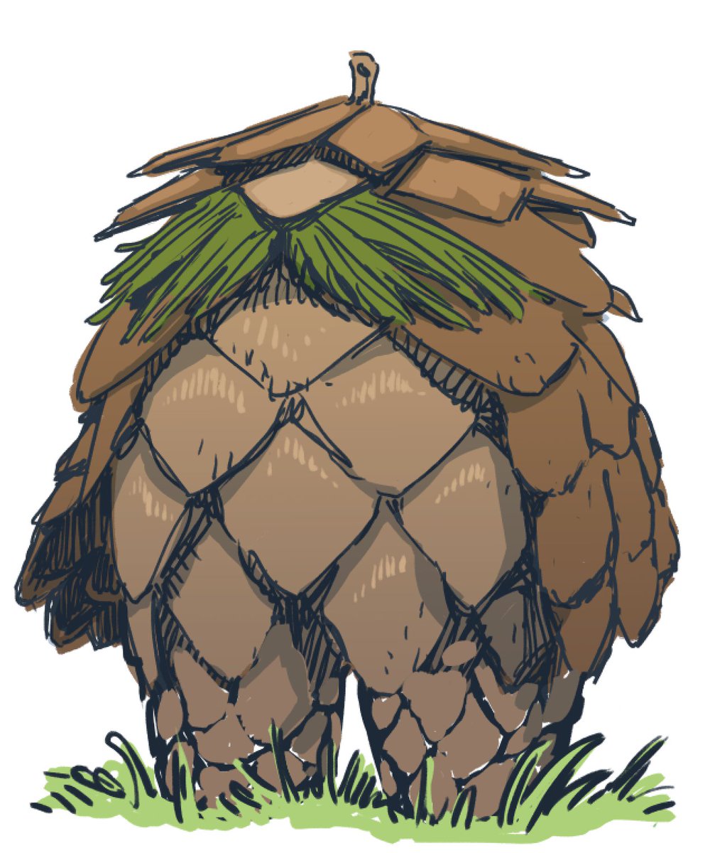 conor_draws's tweet image. Pinecone golem sketch