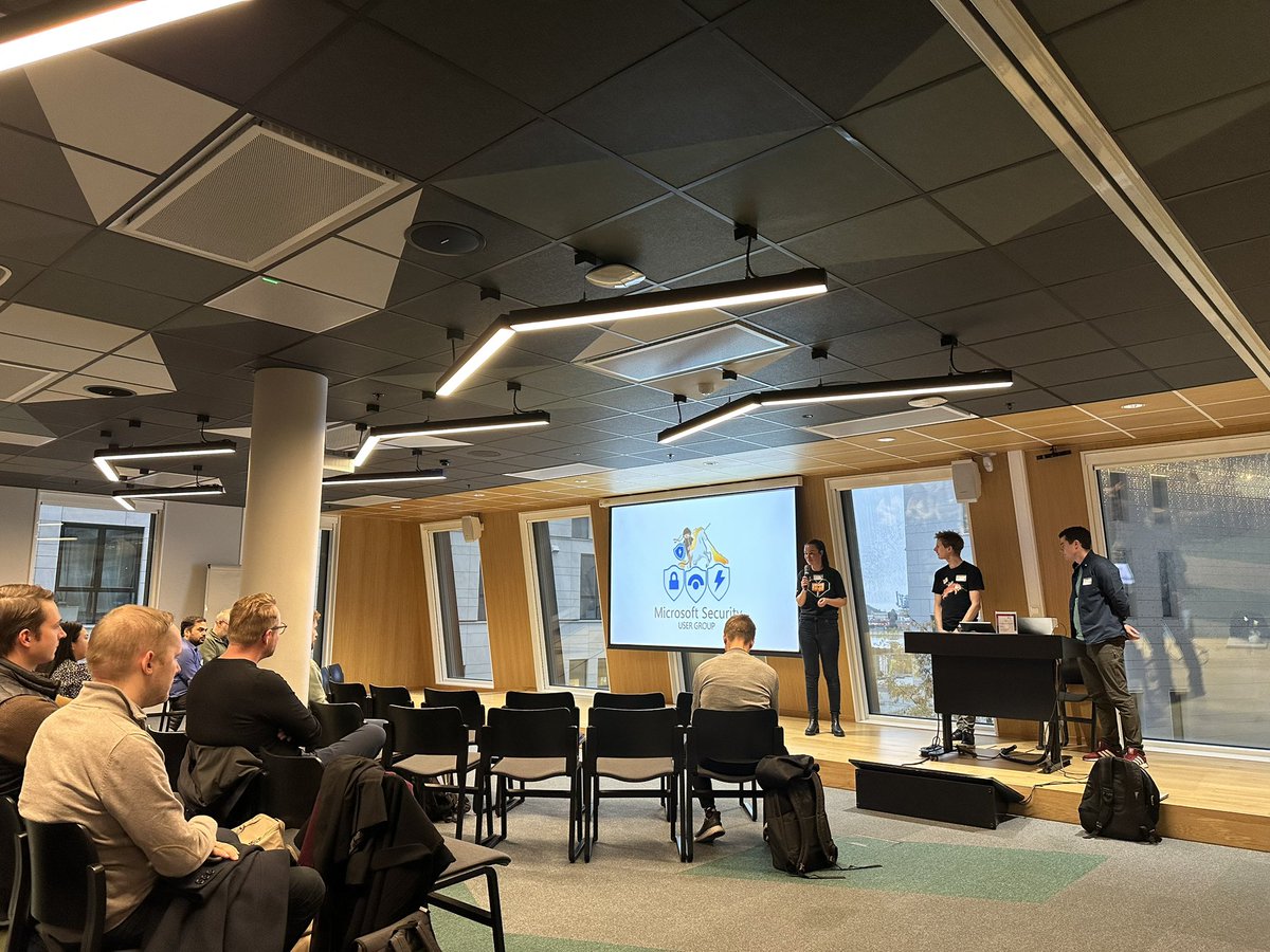 Jan Vidar Elven {"MVP": "Security"} (@janvidarelven) on Twitter photo <a href="/MsSecUG/">Microsoft Security User Group</a> From tonight’s Microsoft Security User Group 🇳🇴 #MSUG @lindarandersen <a href="/craig_forsh/">Craig Forshaw</a> <a href="/pelsner/">Anders Kristiansen</a> sharing #security highlights from #MSIgnite <a href="/MsSecUG/">Microsoft Security User Group</a> From tonight’s Microsoft Security User Group 🇳🇴 #MSUG @lindarandersen <a href="/craig_forsh/">Craig Forshaw</a> <a href="/pelsner/">Anders Kristiansen</a> sharing #security highlights from #MSIgnite