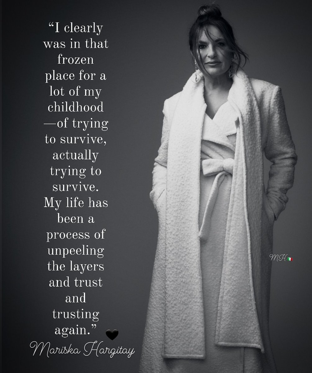 ItMariska's tweet photo. "...my life has been a process of unpeeling the layers and trust and trusting again.”
@Mariska 

I'm in that frozen place now... 
I hope I can trust again and thrive like you did💖🙏
#MariskaHargitay #OliviaBenson #svu #RoleMode https://t.co/U9KAtImGbL