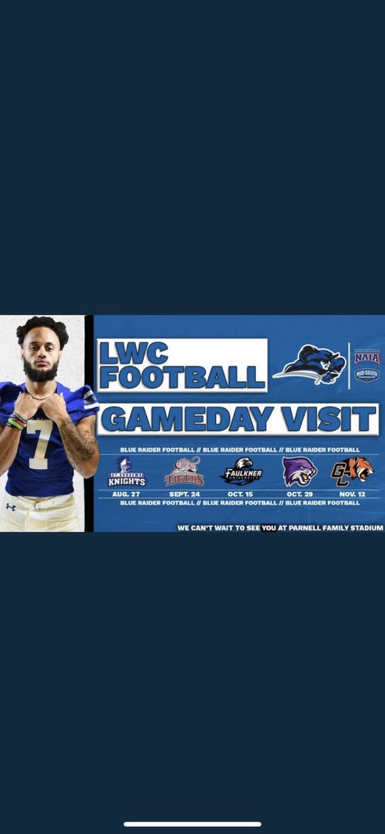I will be visiting Lindsey Wilson November 12 to see them take on Georgetown <a href="/CoachMWright/">Matthew Wright</a> @LWC_Football <a href="/JCFB_Recruiting/">JC Football Recruiting</a> <a href="/JCJetsFootball/">James Clemens Jets Fb</a>