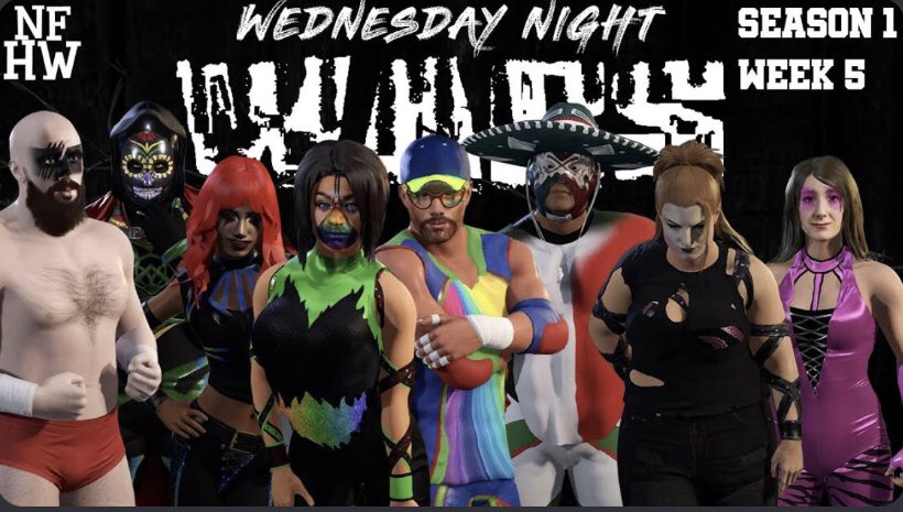 Queso_Cheeslits's tweet photo. It’s the Final week for group A. Find out who will be going on to the semifinals and who will be fighting for their career in the season finale.
Season 1 - Week 5 / Wednesday Night Wars N-FHW
https://t.co/pSGDGJ7Sno #NFHW #WWE2K22 https://t.co/j6u5QVQsKt