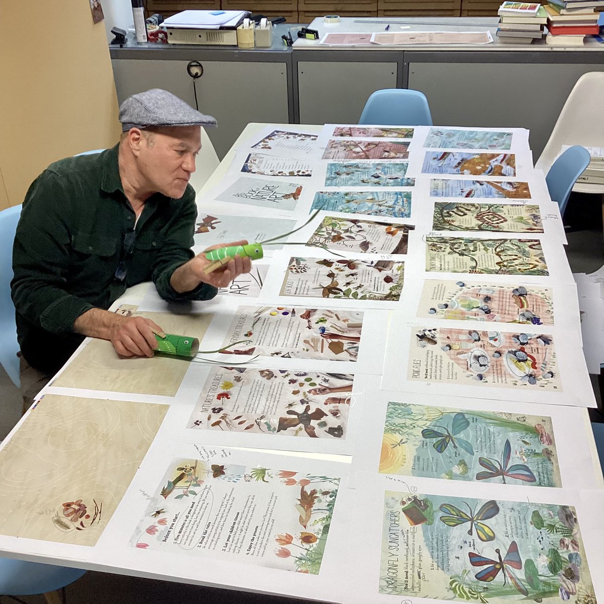 yuvalzommer's tweet image. “Curiosity is the main energy...” 
― Robert Rauschenberg

Work in progress for next book!
#natureart #bigbookskidart #recyclecreate
#everychildisanartist