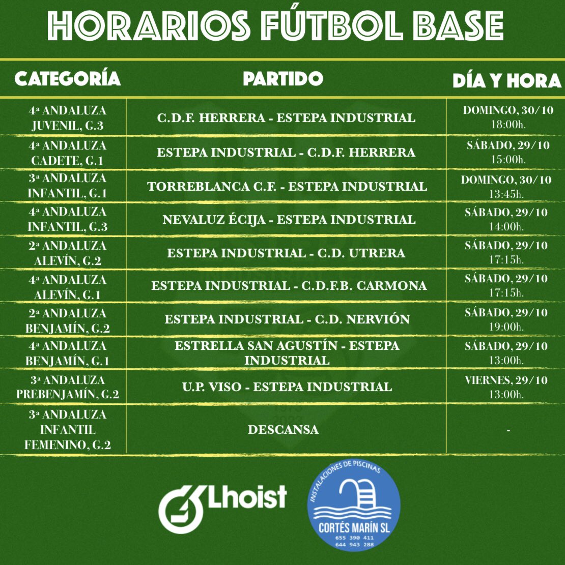 ⚽️💚 Nueva jornada para nuestros equipos de fútbol base 🟢⚪️

#vamoslosverdes💚💪⚽️