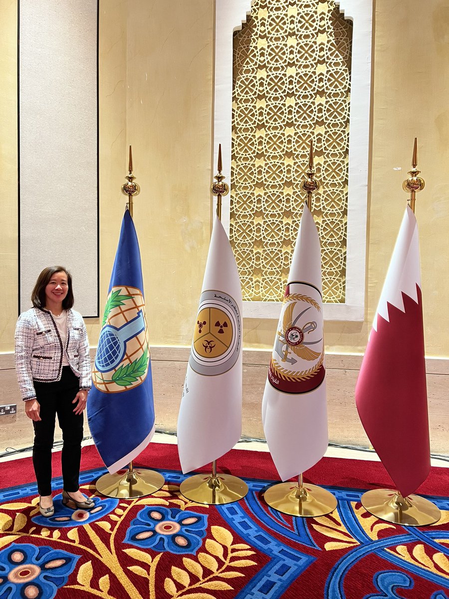 SharonRRivera's tweet photo. Thank you to the Qatar Government for hosting the 9th annual meeting of chemical industry and National Authority representatives to the #CWC on 18-20 October 2022! Discussions focused on issues affecting #SMEs…@OPCW #Qatar https://t.co/WZMenYSzHn