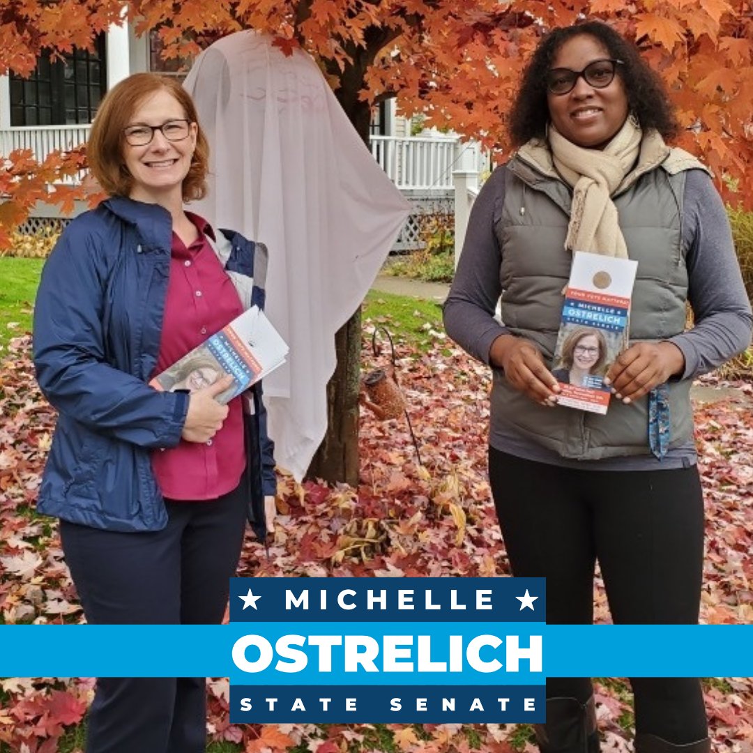 Talking to voters with the one and only Thearse McCalmon! We saw lots of spooky Halloween decorations - which are not half as scary as Jim Tedisco's voting record. Thank you for spending the afternoon with me, Thearse!