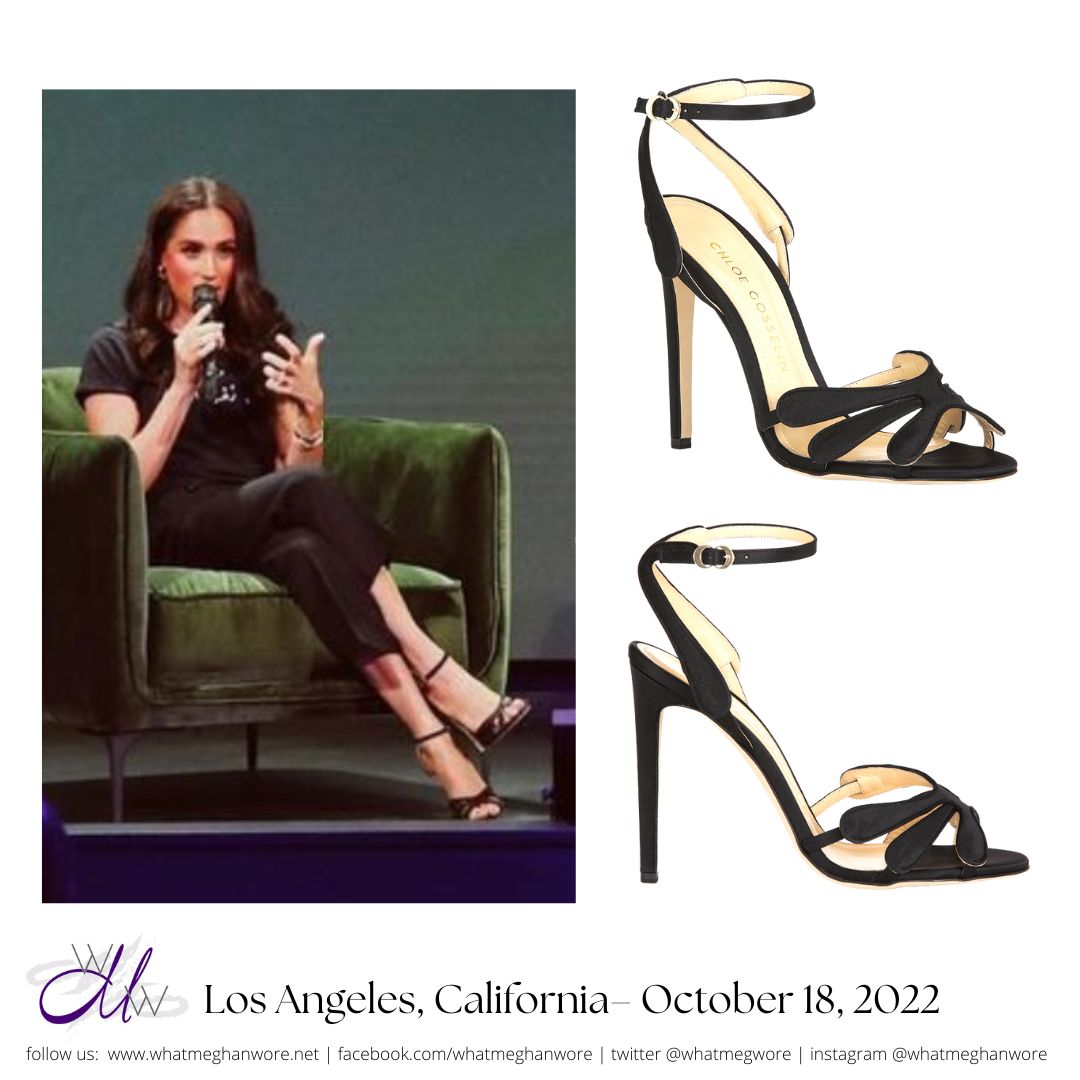 Meghan wore a the <a href="/Chloegosselin/">chloe gosselin</a> 'Clara' sandals (as confirmed by the brand) for the <a href="/Spotify/">Spotify</a> event last week - LINK HERE: fave.co/3TYAkmL