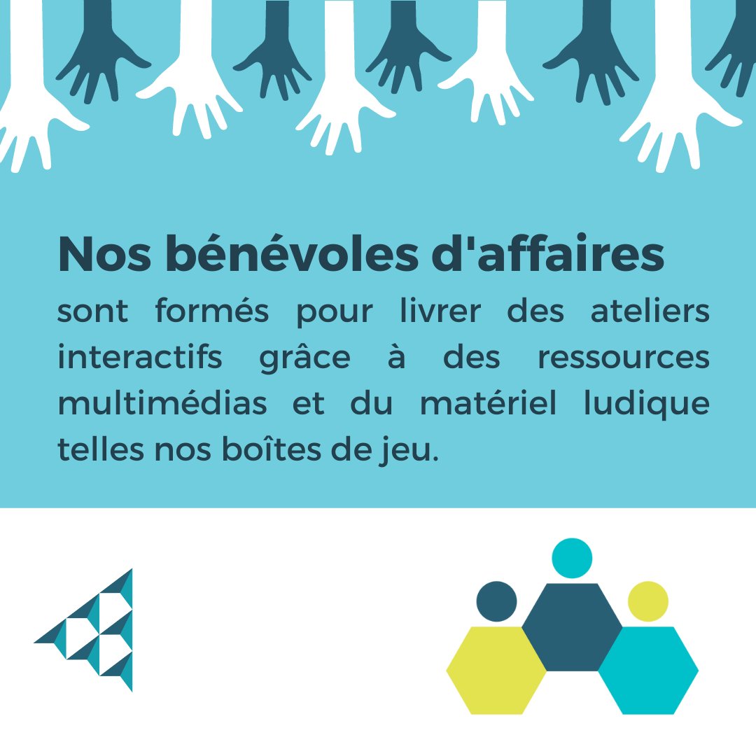 JAQuebecOSBL's tweet image. Nos bénévoles sont formés pour livrer des ateliers interactifs grâce à des ressources multimédias et des boîtes de jeu!
Rien de mieux que d'explorer nos forces ou apprendre à se fixer des objectifs... en s'amusant !
 #formation #atelier #ecole #entrepreneuriat #finance #education