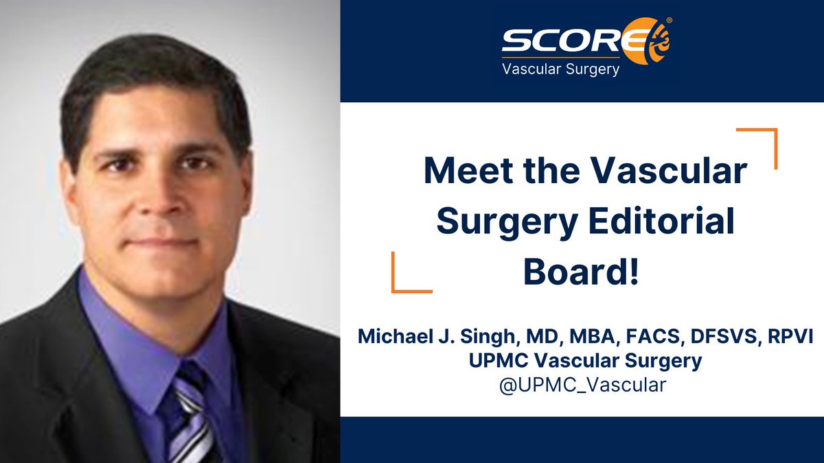 Meet the #VSCORE Associate Editors! Dr. Michael J. Singh is an associate professor of surgery at <a href="/UPMC_Vascular/">UPMC Vascular Surgery</a> and co-director of the heart and vascular institute aortic center. Welcome to the team! #VascularSurgery #MedTwitter #MedEd <a href="/mattsmeds/">Matthew Smeds</a> <a href="/vsb_abs/">VSB-ABS</a>