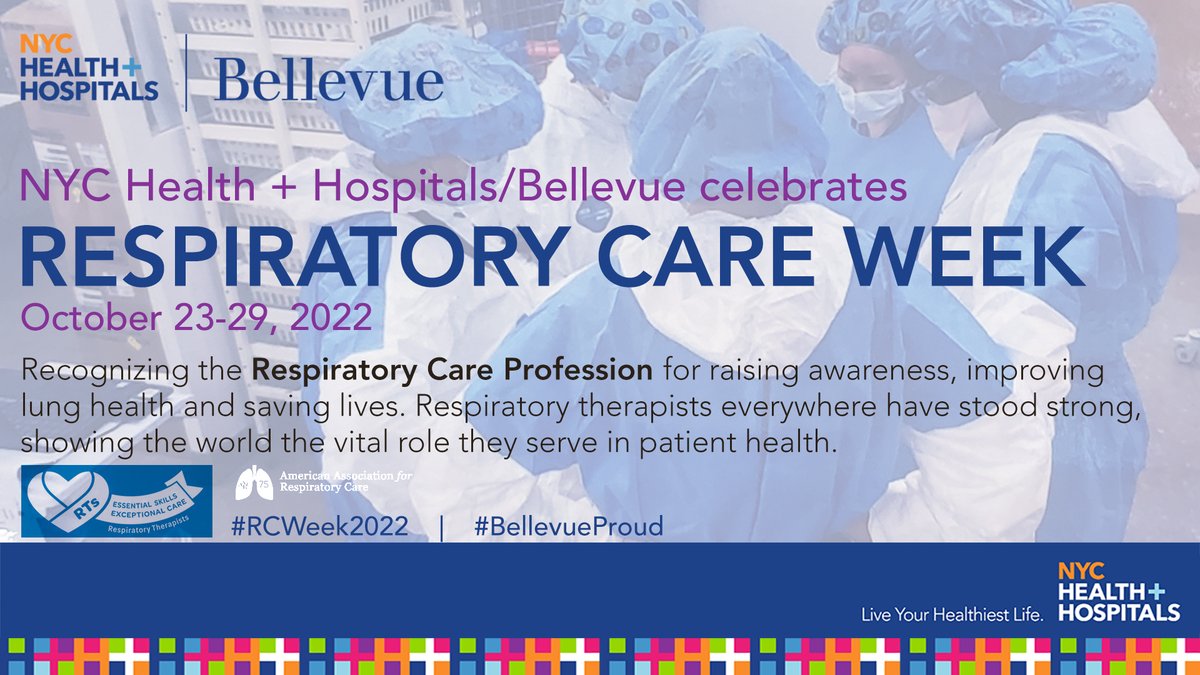 BellevueHosp's tweet photo. We're celebrating our respiratory therapists during #RespiratoryCareWeek Thank you for all you do to help keep us breathing easy! #RCWeek2022 https://t.co/OeasiPtSEx