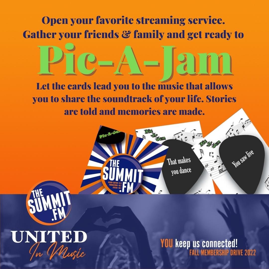 TheSummitFM's tweet photo. During our Fall Membership Drive everyone who supports the station at $10 a month or more receives the new card game Pic-A-Jam! 

YOU can join this community of music minded members and keep your independent, public radio station strong at https://t.co/7EphsqvM8m https://t.co/QNfkBuu8ql