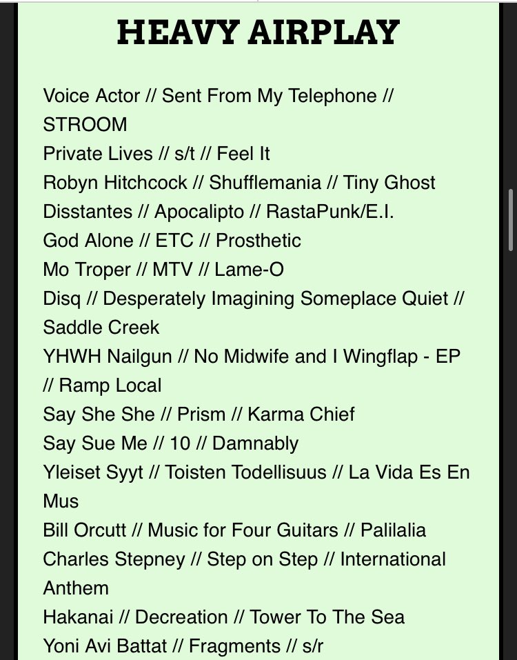 wprb's tweet image. WPRB CHARTS ARE HERE AGAIN! see the latest of what our djs are digging - i spy @stroomtv @LameORecords @saddlecreek @ramplocal @damnably @intlanthem @TttSRecords @thrilljockey @secretlycndian @rvngintl @MexicanSummer and more … full charts here: us4.campaign-archive.com/?u=79dc3996d43…
