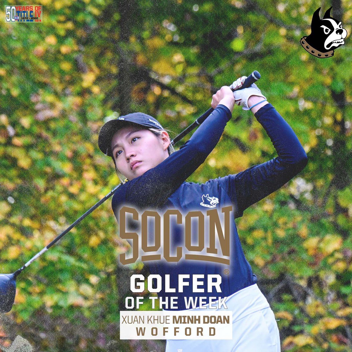 #SoConWGOLF golfer of the week 👀🤝 | Xuan Khue Minh Doan 🏆
@Woffordwgolf 

🔗 to story: soconsports.com/news/2022/10/2…