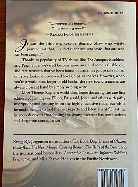 Sometimes there is actual joy in writing and I have to admit I had a fun time writing this one. The misfortunes of my protagonist, Tom Rayne, lead him down a slippery slope as he, quite literally, forges on in this short thriller. Enjoy!