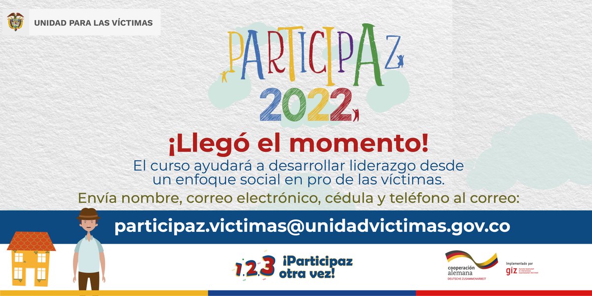 Con Participaz, la @UnidadVictimas fortalecerá la participación de las víctimas en el Sistema de Verdad, Justicia, Reparación y No Repetición. Capacítate ahora. #GobiernoDelCambio