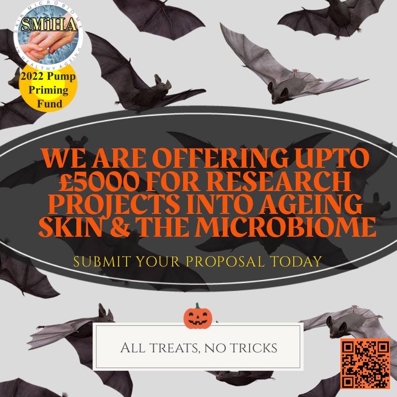 SkinMicroAgeing's tweet photo. Why not apply for our pump priming fund to research into Skin Ageing and the Microbiome this Halloween weekend?
https://t.co/XcY1HLAH4G
#SMiHA #Microbiome #Ageing #Skin #Healthyageing #Research #Funding #Pumppriming https://t.co/uyQQNnlqk1